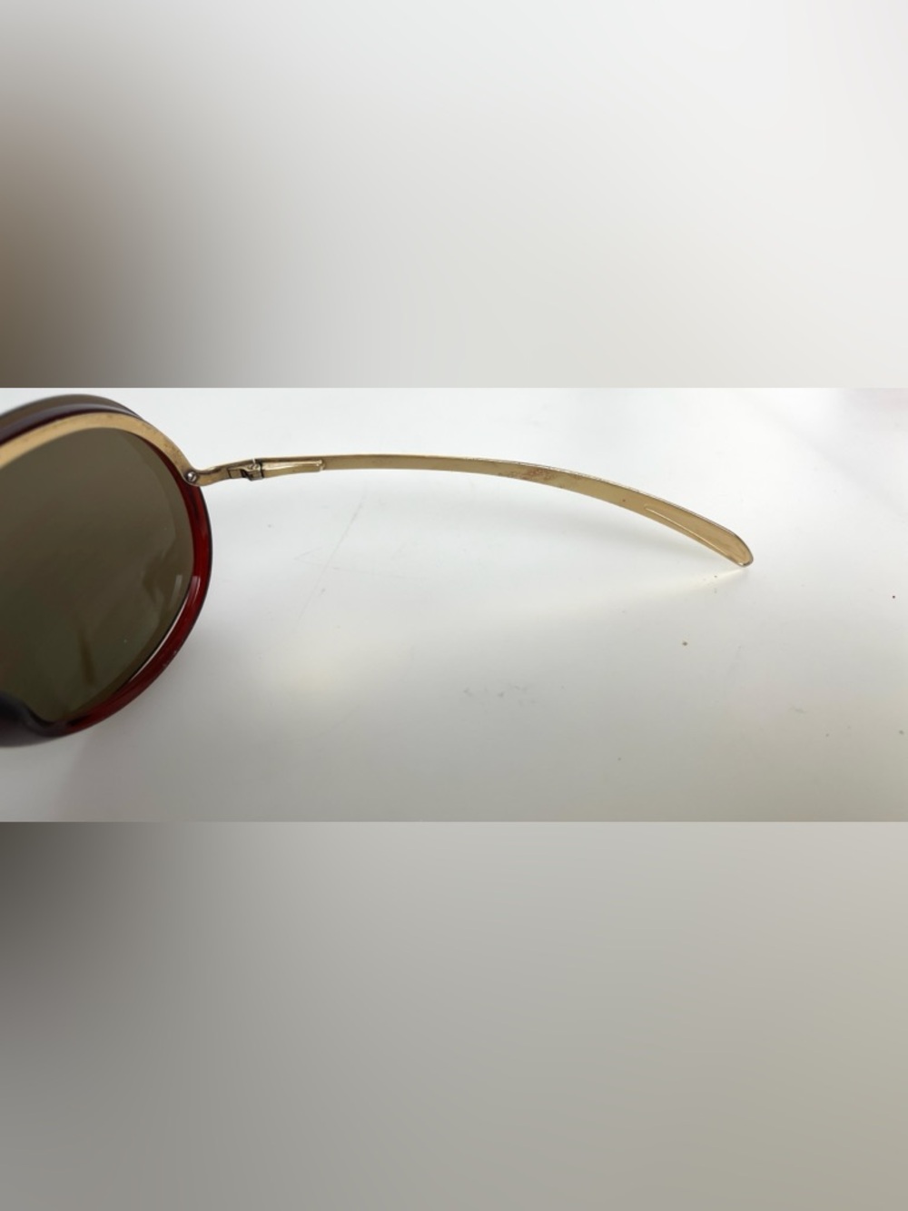 Vintage Y2K CHANEL 6006 Gold Shield Aviator Brown Lens Sunglasses Italy Unisex - Picture 11 of 16